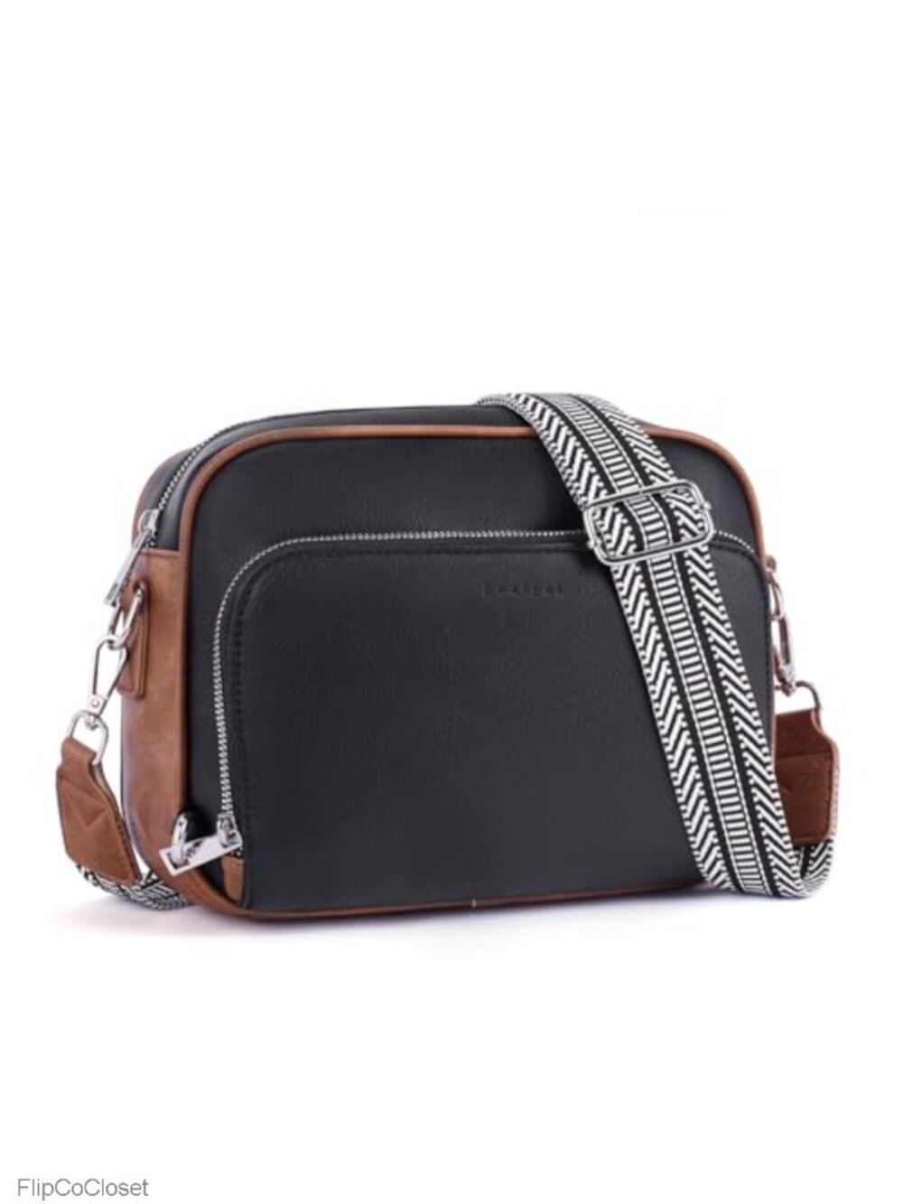 Vegan Leather Crossbody Purse Anti Theft Shoulder Bag Built In Wallet